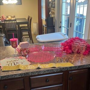 Pink and Gold Bridal Party Set